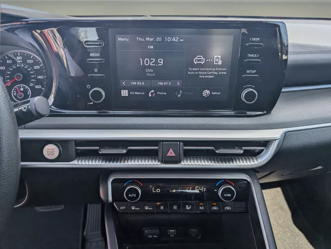 2023 /Black Kia K5 LXS (5XXG14J27PG) with an Intercooled Turbo Regular Unleaded I-4 1.6 L/98 engine, 8-Speed Automatic w/OD transmission, located at 7000 Northlake Connector, Columbus, GA, 31904, (706) 987-8085, 32.524975, -84.978134 - 2023 Kia K5 LXS - Photo#14
