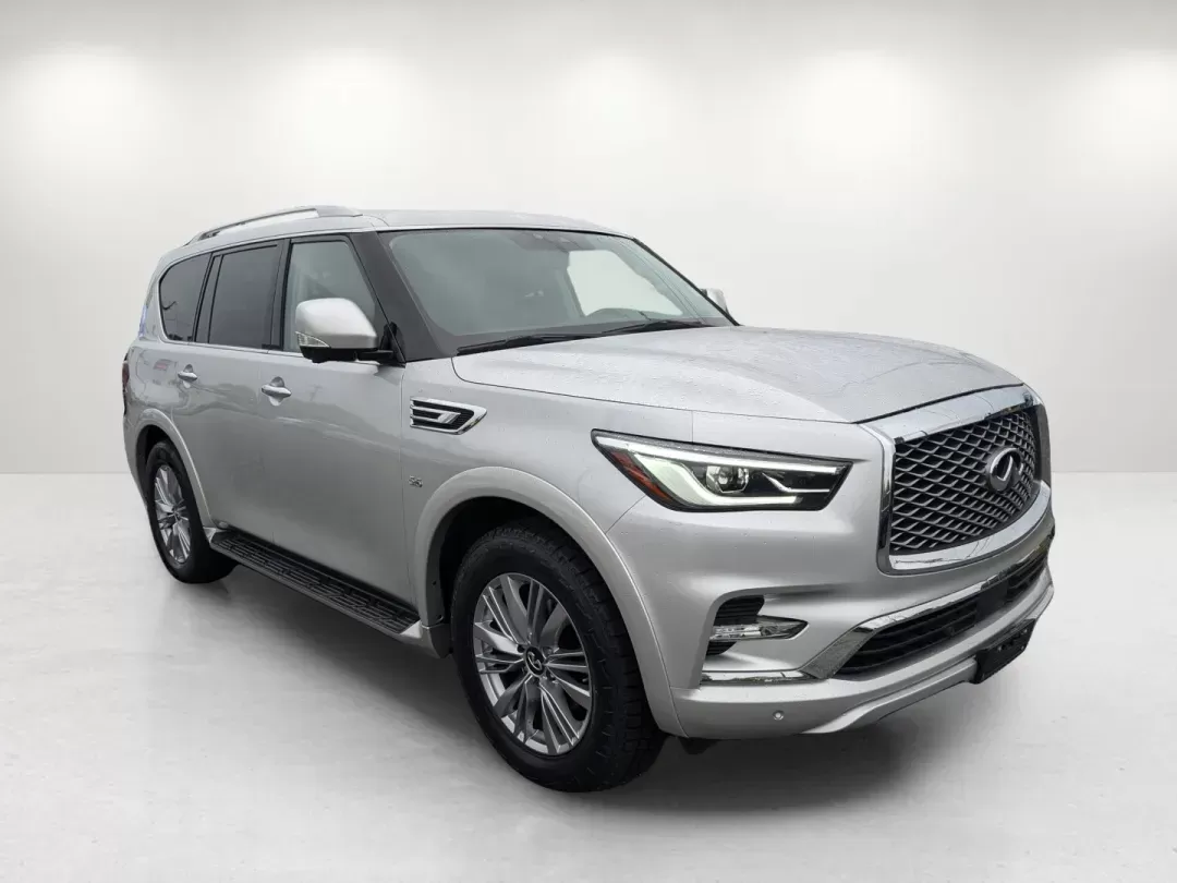 2019 /Graphite Infiniti QX80 LUXE (JN8AZ2NE9K9) with an Premium Unleaded V-8 5.6 L/339 engine, 7-Speed Automatic w/OD transmission, located at 1430 Gateway Drive, Opelika, AL, 36801, (334) 239-0944, 32.637871, -85.409790 - 2019 Infiniti QX80 LUXE - Photo#2