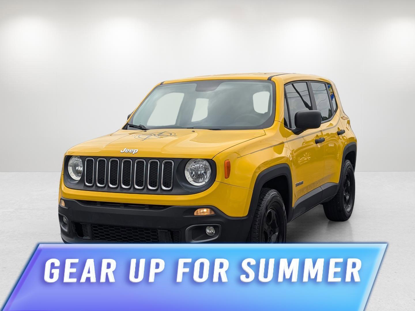 2015 /Black Jeep Renegade Sport (ZACCJBAT1FP) with an Regular Unleaded I-4 2.4 L/144 engine, 9-Speed Automatic w/OD transmission, located at 1430 Gateway Drive, Opelika, AL, 36801, (334) 239-0944, 32.637871, -85.409790 - 2015 Jeep Renegade Sport - Photo#0