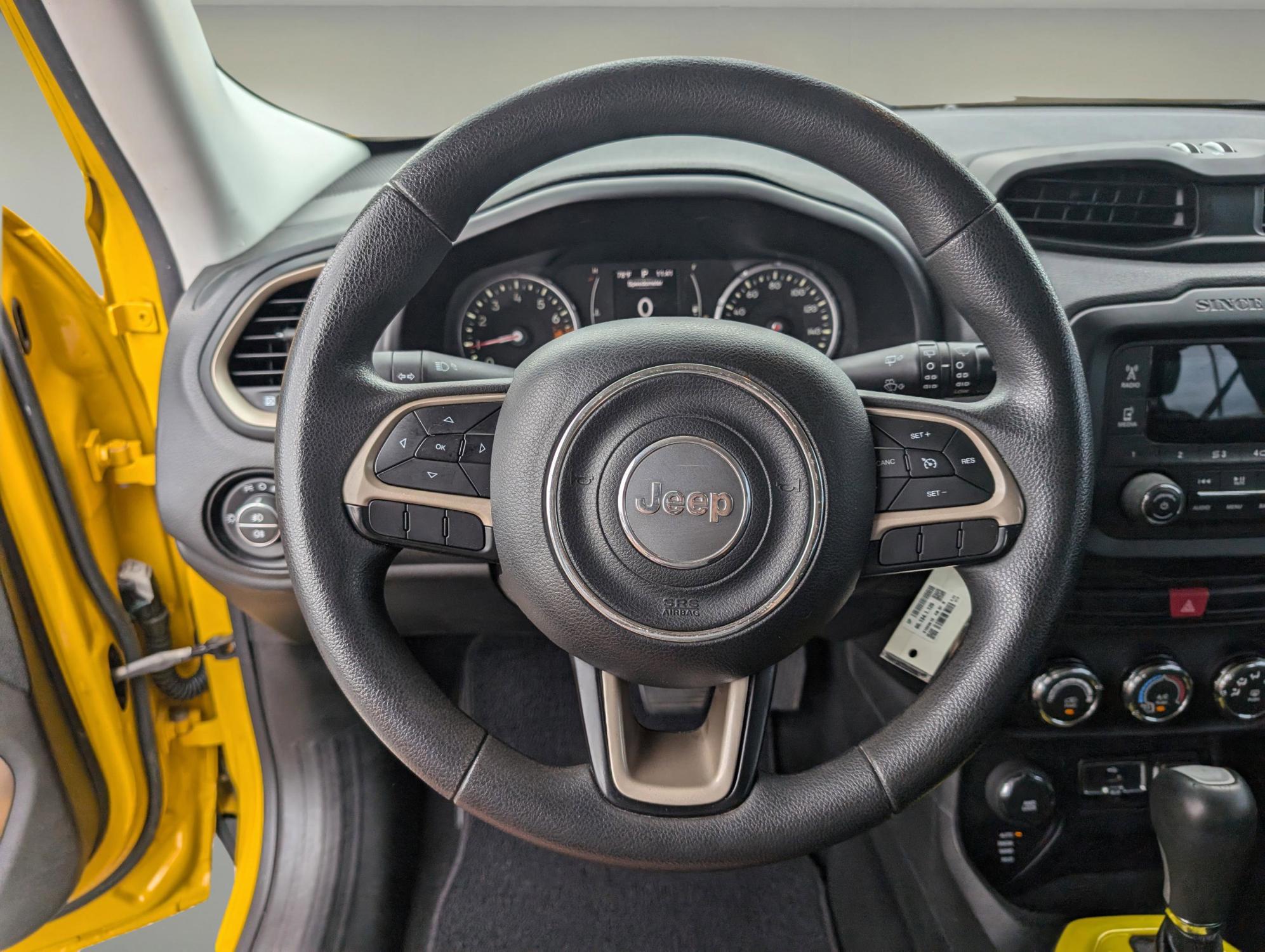 2015 /Black Jeep Renegade Sport (ZACCJBAT1FP) with an Regular Unleaded I-4 2.4 L/144 engine, 9-Speed Automatic w/OD transmission, located at 1430 Gateway Drive, Opelika, AL, 36801, (334) 239-0944, 32.637871, -85.409790 - 2015 Jeep Renegade Sport - Photo#16