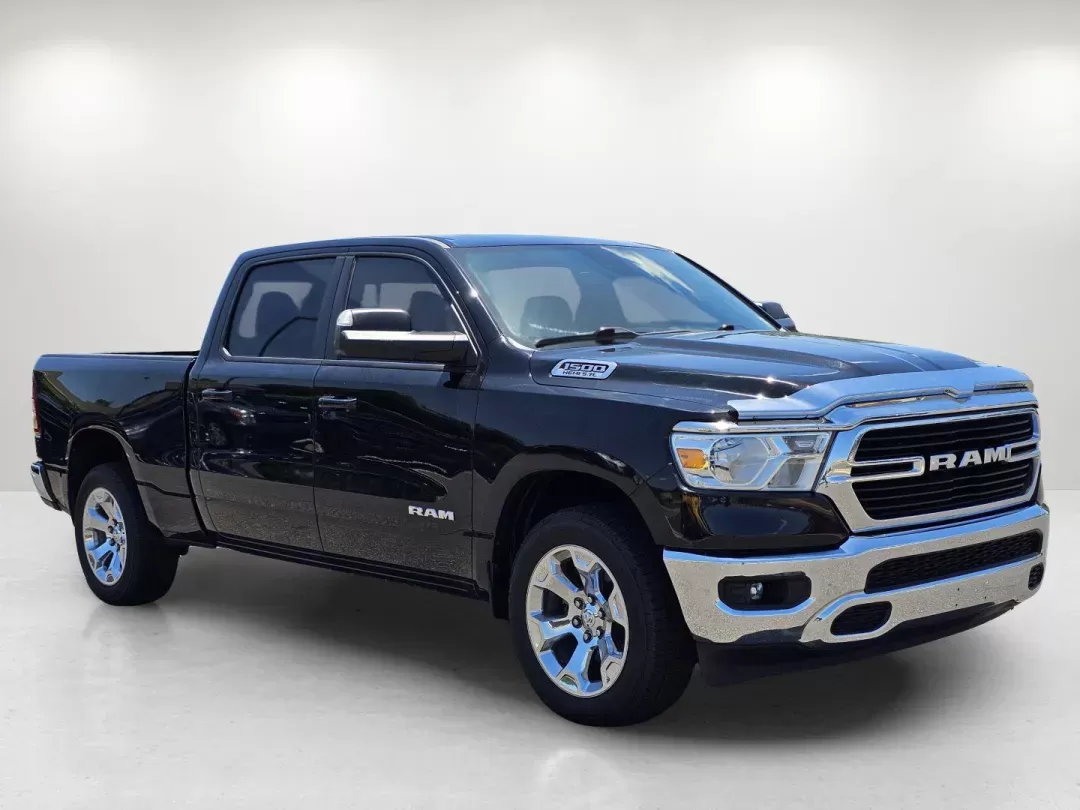 2021 /Black Ram 1500 Big Horn (1C6SRFMT4MN) with an Regular Unleaded V-8 5.7 L/345 engine, 8-Speed Automatic w/OD transmission, located at 521 Old Farm Lane Rd, Prattville, AL, 36066, (334) 325-1505, 32.482460, -86.416367 - 2021 Ram 1500 Big Horn - Photo#3