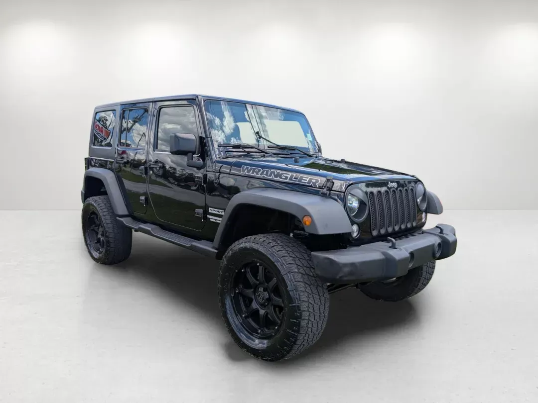 2015 /Black Jeep Wrangler Unlimited Sport (1C4BJWDG2FL) with an Regular Unleaded V-6 3.6 L/220 engine, 5-Speed Automatic w/OD transmission, located at 3959 U.S. 80 W, Phenix City, AL, 36870, (334) 297-4885, 32.469296, -85.135185 - 2015 Jeep Wrangler Unlimited Sport - Photo#3