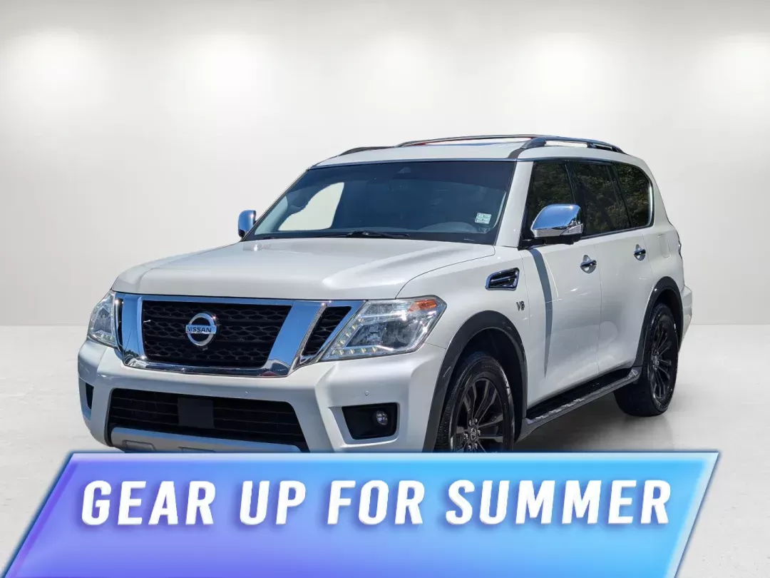 2017 /Almond Nissan Armada Platinum (JN8AY2NF1H9) with an Regular Unleaded V-8 5.6 L/339 engine, 7-Speed Automatic w/OD transmission, located at 3959 U.S. 80 W, Phenix City, AL, 36870, (334) 297-4885, 32.469296, -85.135185 - 2017 Nissan Armada Platinum - Photo#0