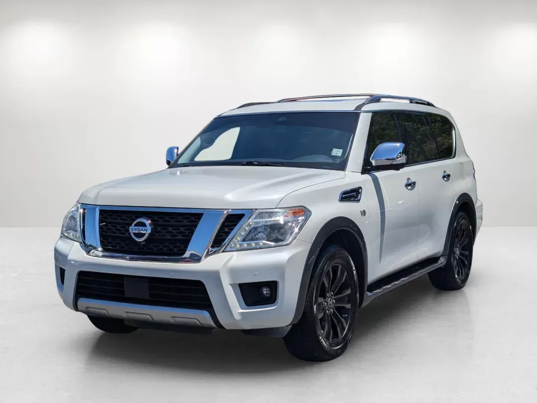 2017 /Almond Nissan Armada Platinum (JN8AY2NF1H9) with an Regular Unleaded V-8 5.6 L/339 engine, 7-Speed Automatic w/OD transmission, located at 3959 U.S. 80 W, Phenix City, AL, 36870, (334) 297-4885, 32.469296, -85.135185 - 2017 Nissan Armada Platinum - Photo#1