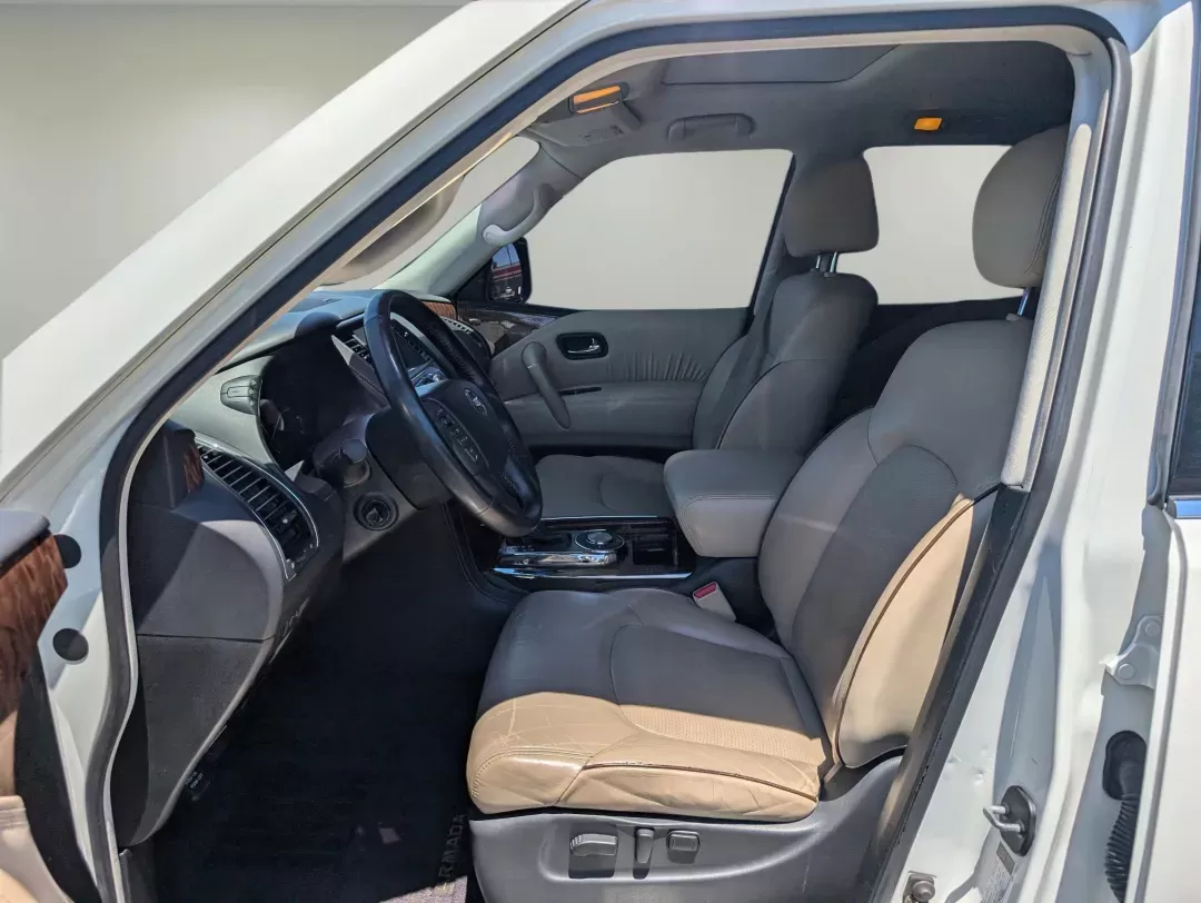 2017 /Almond Nissan Armada Platinum (JN8AY2NF1H9) with an Regular Unleaded V-8 5.6 L/339 engine, 7-Speed Automatic w/OD transmission, located at 3959 U.S. 80 W, Phenix City, AL, 36870, (334) 297-4885, 32.469296, -85.135185 - 2017 Nissan Armada Platinum - Photo#10