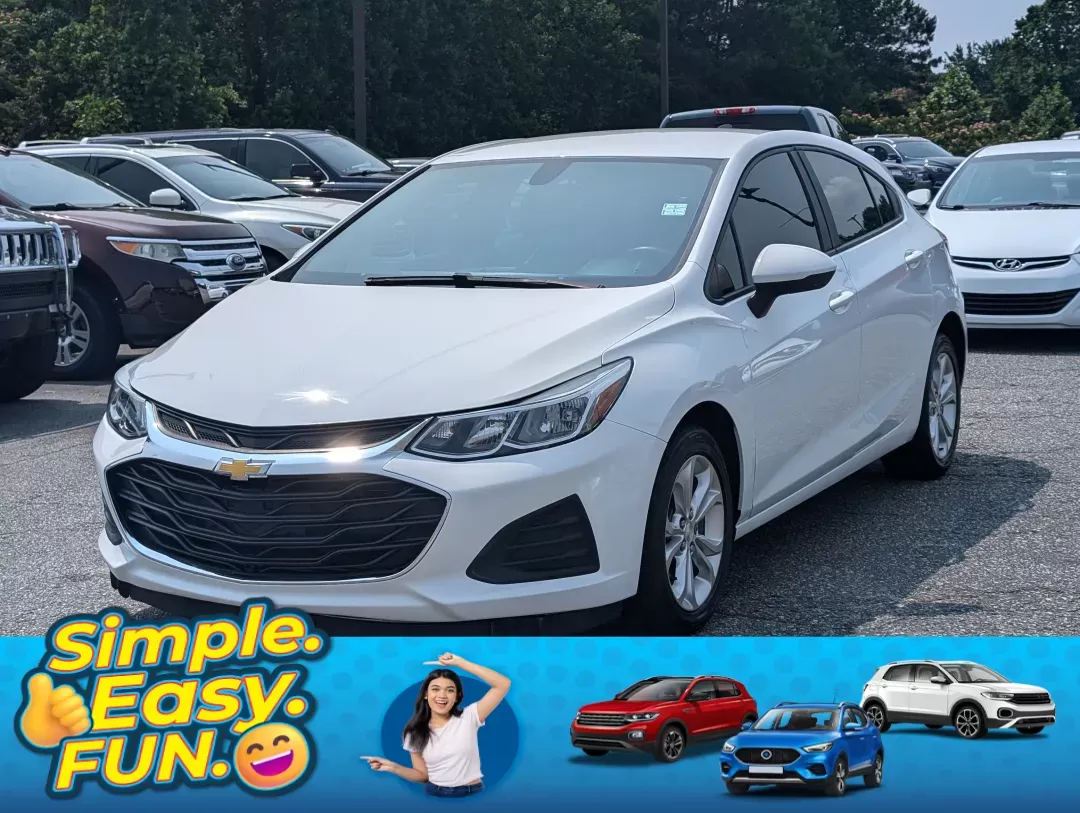 2019 /Jet Black Chevrolet Cruze LS (3G1BC6SM2KS) with an Turbocharged Gas I4 1.4L/85 engine, 6-Speed Automatic transmission, located at 3959 U.S. 80 W, Phenix City, AL, 36870, (334) 297-4885, 32.469296, -85.135185 - 2019 Chevrolet Cruze LS - Photo#0