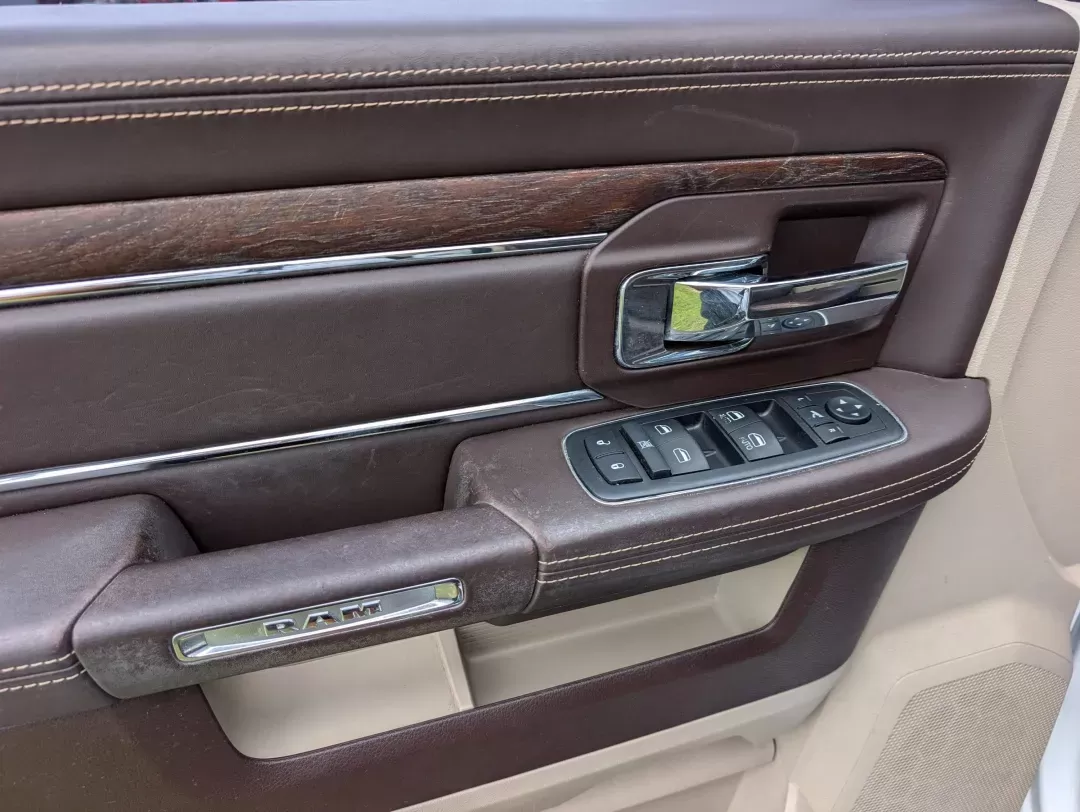 2015 /Lt Frost Beige/Brown Ram 1500 Laramie Longhorn (1C6RR7PT3FS) with an Regular Unleaded V-8 5.7 L/345 engine, 8-Speed Automatic w/OD transmission, located at 3959 U.S. 80 W, Phenix City, AL, 36870, (334) 297-4885, 32.469296, -85.135185 - 2015 Ram 1500 Laramie Longhorn - Photo#9