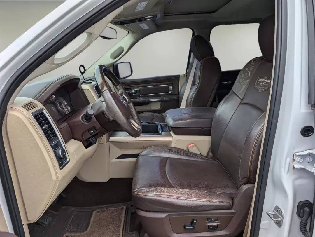 2015 /Lt Frost Beige/Brown Ram 1500 Laramie Longhorn (1C6RR7PT3FS) with an Regular Unleaded V-8 5.7 L/345 engine, 8-Speed Automatic w/OD transmission, located at 3959 U.S. 80 W, Phenix City, AL, 36870, (334) 297-4885, 32.469296, -85.135185 - 2015 Ram 1500 Laramie Longhorn - Photo#10