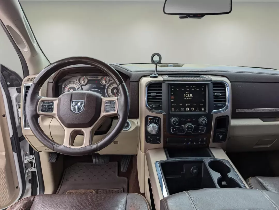 2015 /Lt Frost Beige/Brown Ram 1500 Laramie Longhorn (1C6RR7PT3FS) with an Regular Unleaded V-8 5.7 L/345 engine, 8-Speed Automatic w/OD transmission, located at 3959 U.S. 80 W, Phenix City, AL, 36870, (334) 297-4885, 32.469296, -85.135185 - 2015 Ram 1500 Laramie Longhorn - Photo#13