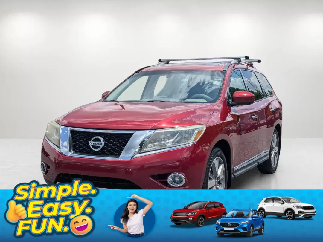 2014 /Almond Nissan Pathfinder Platinum (5N1AR2MN6EC) with an Regular Unleaded V-6 3.5 L/213 engine, 1-Speed CVT w/OD transmission, located at 804 22nd Ave, Phenix City, AL, 36870, (334) 297-1860, 32.484749, -85.024475 - 2014 Nissan Pathfinder Platinum - Photo#0