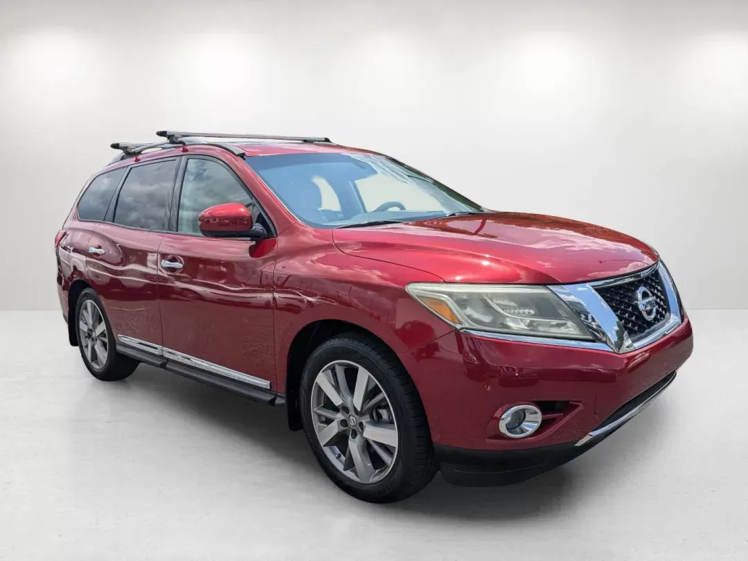 2014 /Almond Nissan Pathfinder Platinum (5N1AR2MN6EC) with an Regular Unleaded V-6 3.5 L/213 engine, 1-Speed CVT w/OD transmission, located at 804 22nd Ave, Phenix City, AL, 36870, (334) 297-1860, 32.484749, -85.024475 - 2014 Nissan Pathfinder Platinum - Photo#2