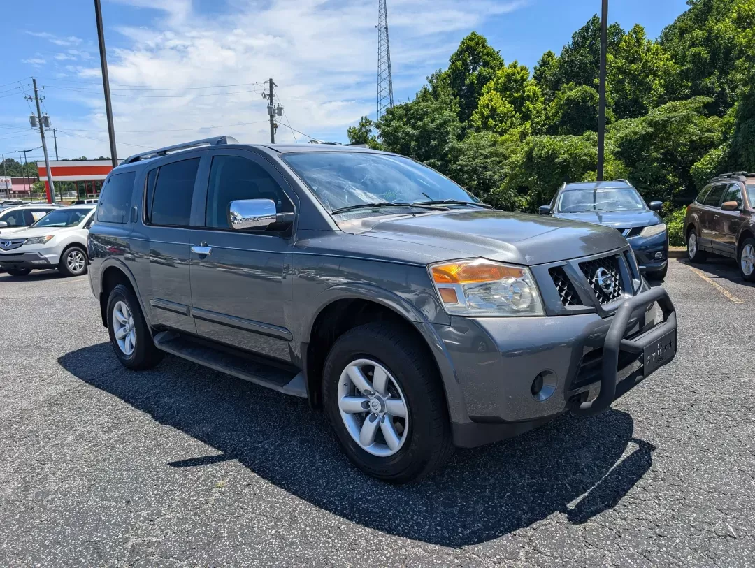 2011 /Charcoal Nissan Armada SV (5N1BA0ND8BN) with an Other engine, located at 1430 Gateway Drive, Opelika, AL, 36801, (334) 239-0944, 32.637871, -85.409790 - **Experience Adventure and Comfort with the 2011 Nissan Armada SV at Gils Auto - Opelika!**<br /> <br /> Are you ready to elevate your family's adventures, or perhaps you're seeking a reliable vehicle for your daily commutes? Look no further! The 2011 Nissan Armada SV is the perfect blend of space, - Photo#2