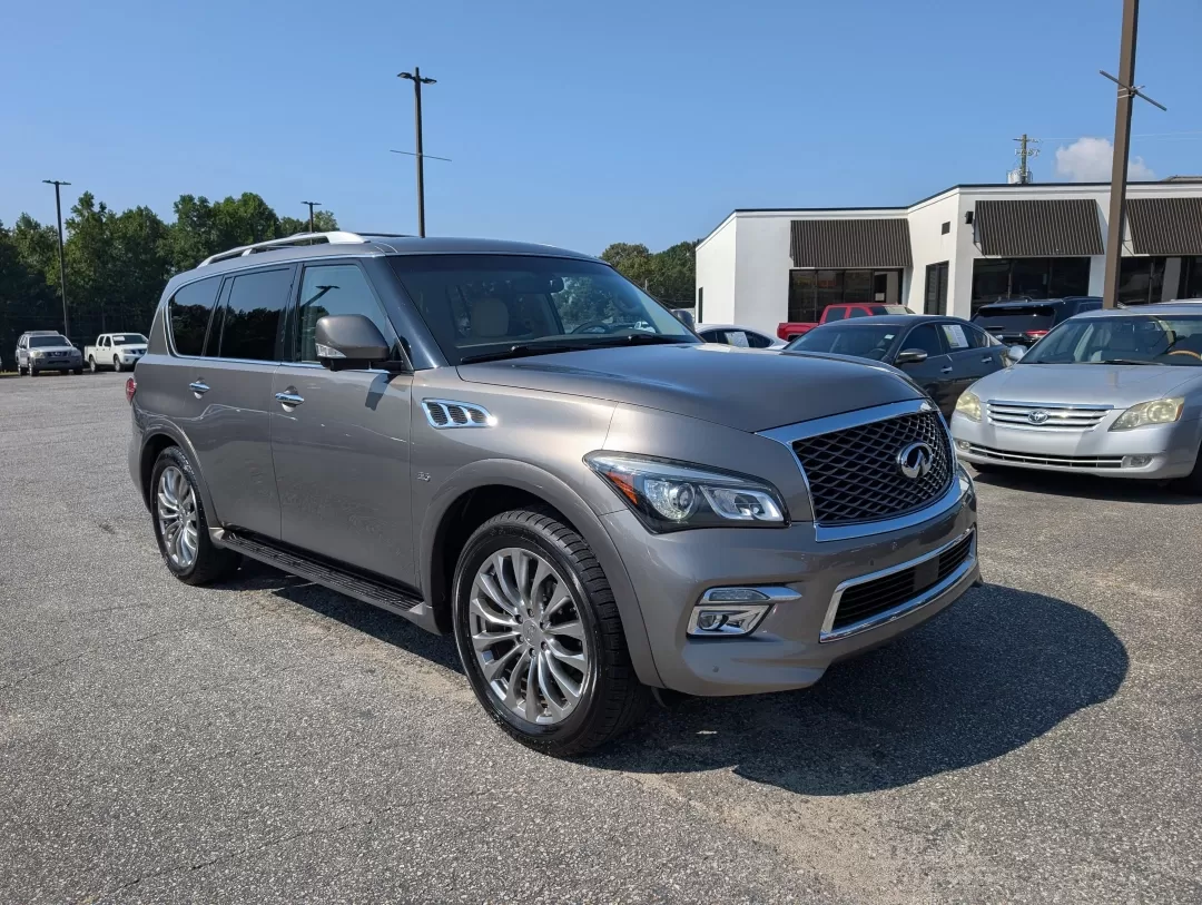 2015 /Wheat Infiniti QX80 (JN8AZ2NF4F9) with an Other engine, located at 3959 U.S. 80 W, Phenix City, AL, 36870, (334) 297-4885, 32.469296, -85.135185 - ### Experience Luxury and Versatility with the 2015 Infiniti QX80 at Gils Auto<br /> <br /> Looking for a vehicle that perfectly blends luxury with practicality? Meet the 2015 Infiniti QX80, available now at Gils Auto in Phenix City, AL. This stunning SUV is not just a mode of transportation; it's a - Photo#2