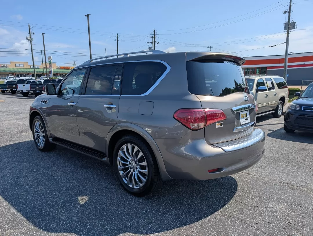 2015 /Wheat Infiniti QX80 (JN8AZ2NF4F9) with an Other engine, located at 3959 U.S. 80 W, Phenix City, AL, 36870, (334) 297-4885, 32.469296, -85.135185 - ### Experience Luxury and Versatility with the 2015 Infiniti QX80 at Gils Auto<br /> <br /> Looking for a vehicle that perfectly blends luxury with practicality? Meet the 2015 Infiniti QX80, available now at Gils Auto in Phenix City, AL. This stunning SUV is not just a mode of transportation; it's a - Photo#6