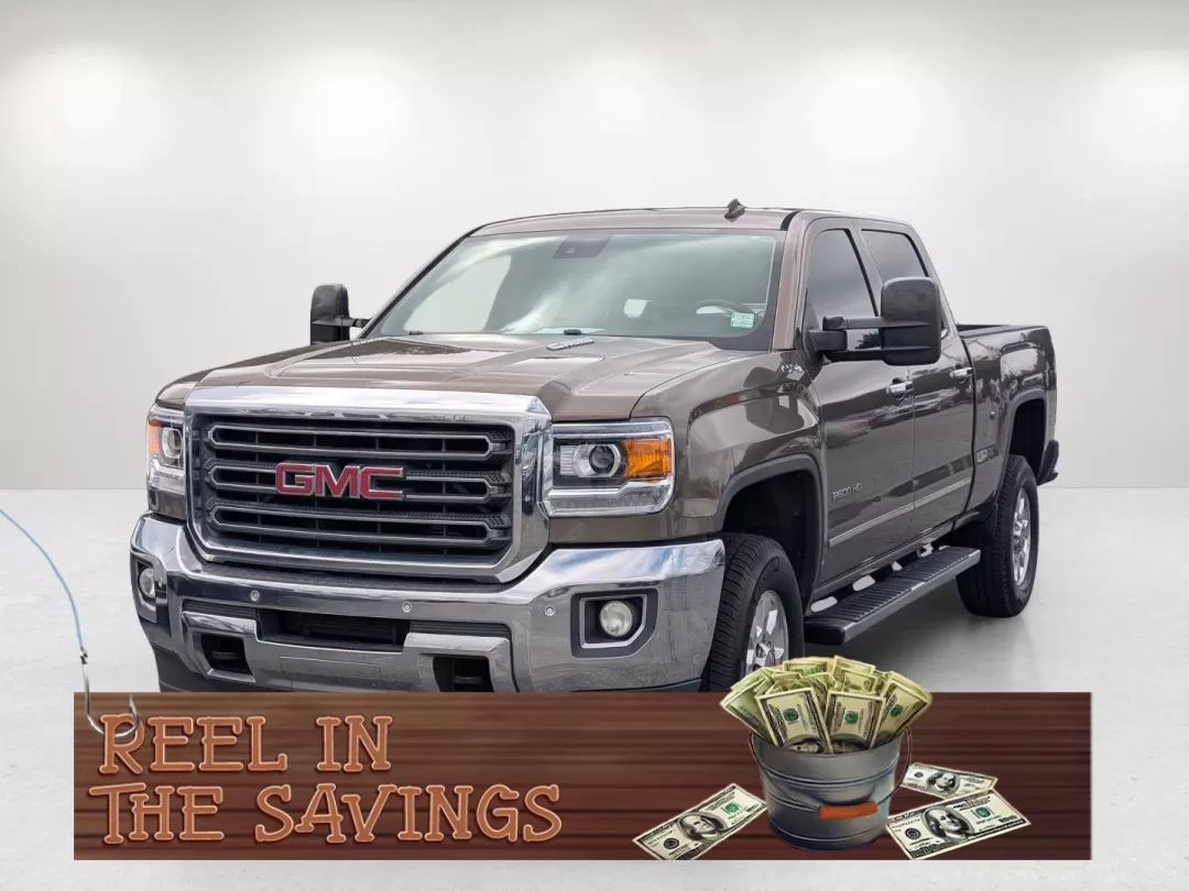 2015 /Cocoa/Dune GMC Sierra 2500HD SLT (1GT12ZE89FF) with an Other engine, located at 3959 U.S. 80 W, Phenix City, AL, 36870, (334) 297-4885, 32.469296, -85.135185 - **Unleash Adventure with the 2015 GMC Sierra 2500HD SLT at Gils Auto - Your Trusted Buy Here Pay Here Dealer in Phenix City, AL!**<br /> <br /> Are you ready to elevate your weekend adventures or tackle your daily commute with confidence? Look no further than the robust and stylish 2015 GMC Sierra 2 - Photo#0