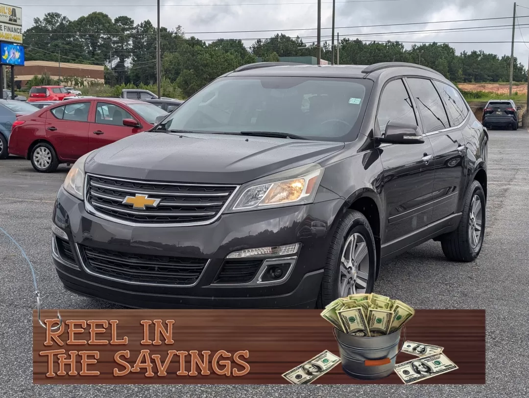 2015 /Ebony Chevrolet Traverse LT (1GNKRHKD9FJ) with an Other engine, located at 3959 U.S. 80 W, Phenix City, AL, 36870, (334) 297-4885, 32.469296, -85.135185 - **Discover Adventure with the 2015 Chevrolet Traverse LT Your Perfect Family SUV!**<br /> <br /> Are you ready to elevate your family adventures? The 2015 Chevrolet Traverse LT is designed to take your family outings, weekend getaways, and daily commutes to an entirely new level. With spacious seat - Photo#0
