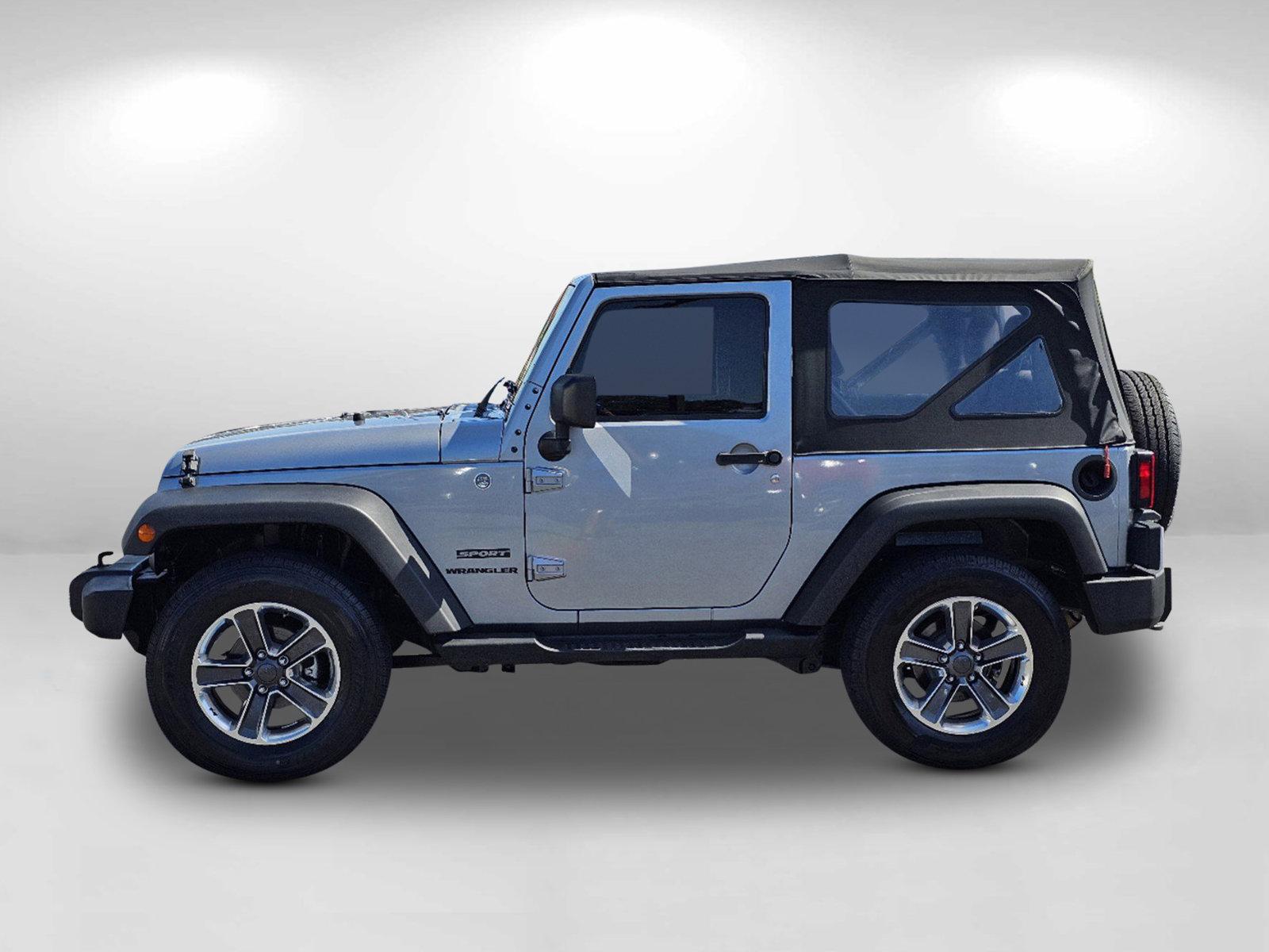 2015 Billet Silver Metallic Clearcoat /Black Jeep Wrangler Sport (1C4AJWAG2FL) with an Regular Unleaded V-6 3.6 L/220 engine, 5-Speed Automatic w/OD transmission, located at 5115 14th Ave., Columbus, GA, 31904, (706) 323-0345, 32.511494, -84.971046 - 2015 Jeep Wrangler Sport - Photo#7