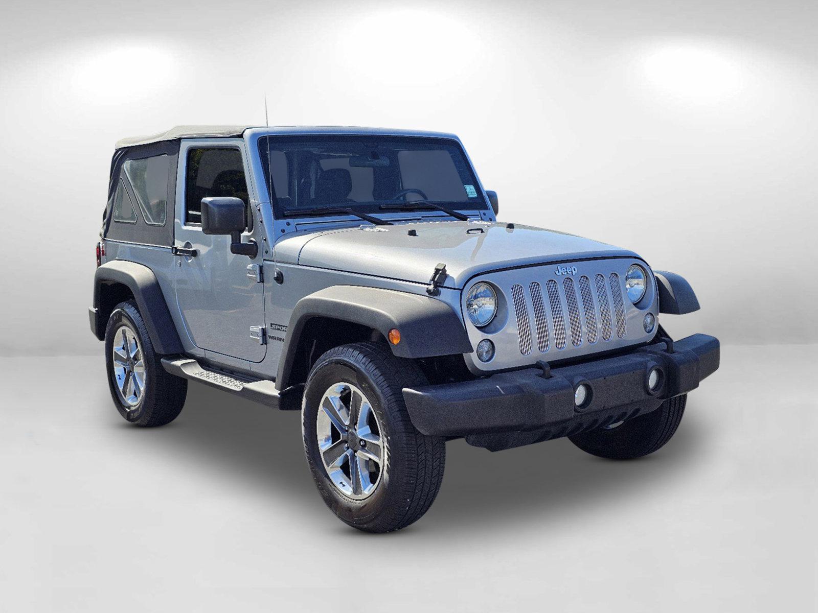 2015 Billet Silver Metallic Clearcoat /Black Jeep Wrangler Sport (1C4AJWAG2FL) with an Regular Unleaded V-6 3.6 L/220 engine, 5-Speed Automatic w/OD transmission, located at 5115 14th Ave., Columbus, GA, 31904, (706) 323-0345, 32.511494, -84.971046 - 2015 Jeep Wrangler Sport - Photo#2