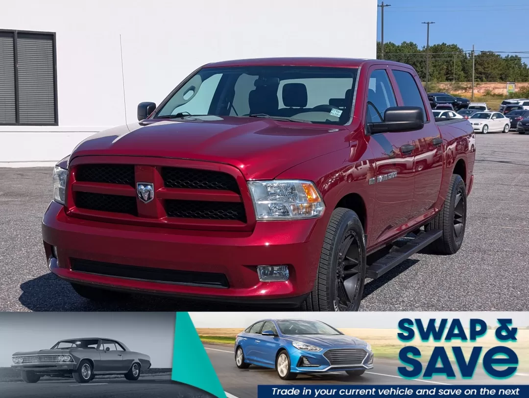 2012 /Dark Slate/Medium Graystone Ram 1500 Express (1C6RD6KT9CS) with an Other engine, located at 3959 U.S. 80 W, Phenix City, AL, 36870, (334) 297-4885, 32.469296, -85.135185 - **Drive Your Adventures with Confidence in this 2012 Ram 1500 Express Crew Cab!**<br /> <br /> Are you ready to elevate your weekend adventures or tackle your daily commute with style and power? At Gils Auto in Phenix City, AL, we have just the vehicle for you! This striking Deep Cherry Red Crystal - Photo#0