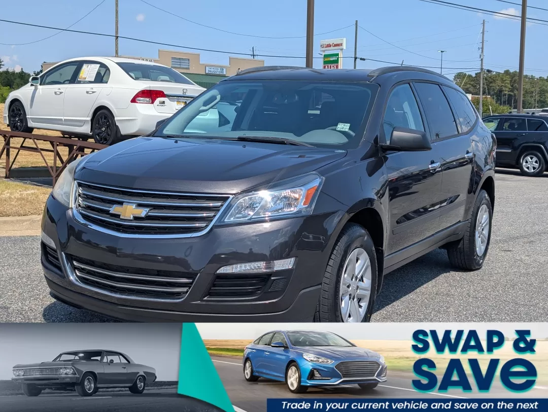 2015 /Dark Titanium/Light Titanium Chevrolet Traverse LS (1GNKRFEDXFJ) with an Other engine, located at 3959 U.S. 80 W, Phenix City, AL, 36870, (334) 297-4885, 32.469296, -85.135185 - 2015 Chevrolet Traverse LS - Photo#0