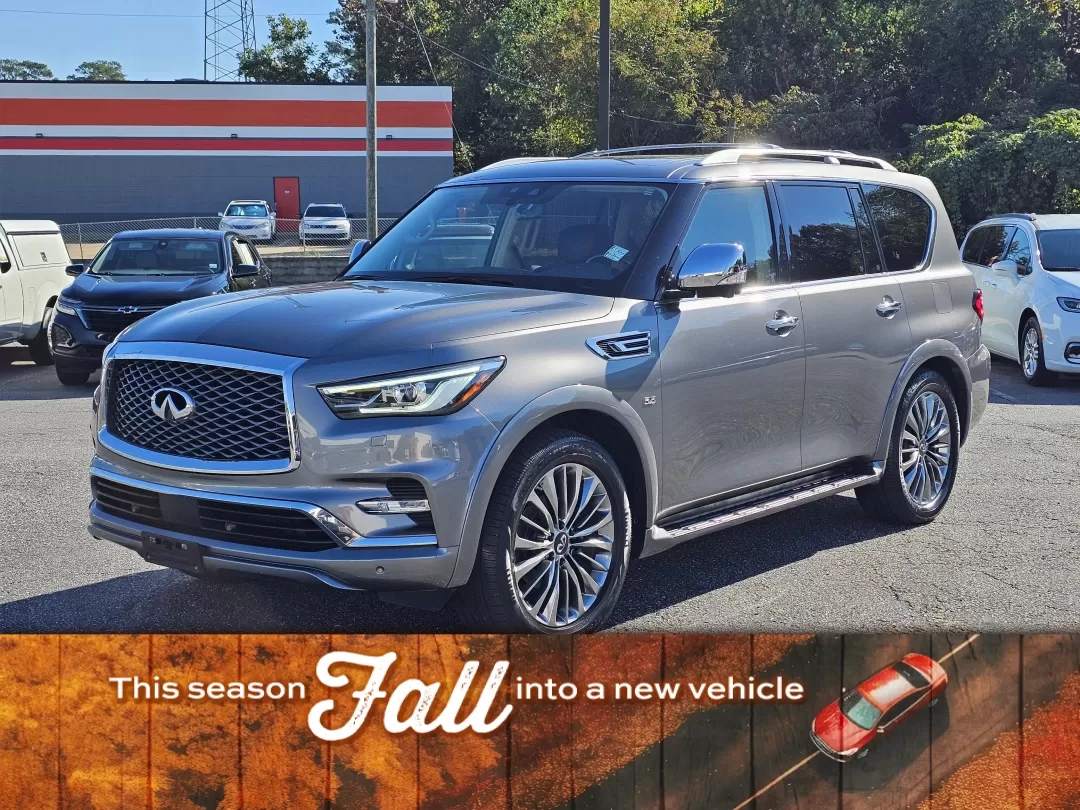 2019 /Graphite Infiniti QX80 LUXE (JN8AZ2NE3K9) with an Other engine, located at 3959 U.S. 80 W, Phenix City, AL, 36870, (334) 297-4885, 32.469296, -85.135185 - Experience luxury and adventure with the 2019 Infiniti QX80 LUXE, the perfect SUV for those who crave space, comfort, and sophistication. Ideal for growing families, weekend getaways, or commuting in style, this vehicle is designed to elevate your lifestyle while ensuring safety and convenience. At - Photo#0