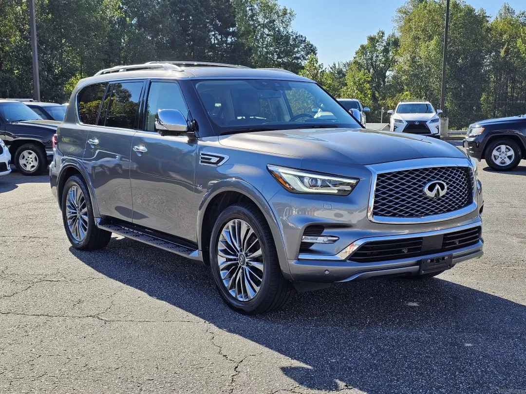 2019 /Graphite Infiniti QX80 LUXE (JN8AZ2NE3K9) with an Other engine, located at 3959 U.S. 80 W, Phenix City, AL, 36870, (334) 297-4885, 32.469296, -85.135185 - Experience luxury and adventure with the 2019 Infiniti QX80 LUXE, the perfect SUV for those who crave space, comfort, and sophistication. Ideal for growing families, weekend getaways, or commuting in style, this vehicle is designed to elevate your lifestyle while ensuring safety and convenience. At - Photo#2