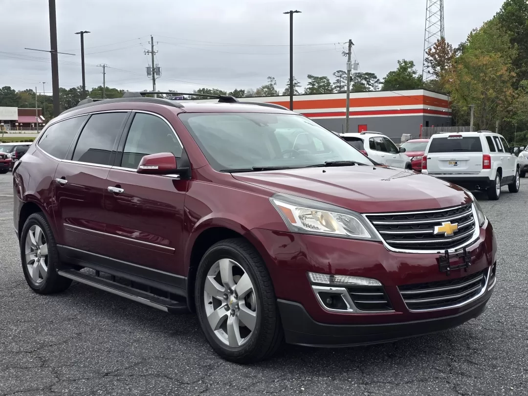 2015 /Ebony/Saddle Up Chevrolet Traverse LTZ (1GNKVJKD1FJ) with an Other engine, located at 3959 U.S. 80 W, Phenix City, AL, 36870, (334) 297-4885, 32.469296, -85.135185 - **Adventure Awaits with the 2015 Chevrolet Traverse LTZ Perfect for Growing Families!**<br /> <br /> Are you a family on the go, seeking a reliable and spacious SUV that effortlessly balances style with functionality? Look no further than the stunning 2015 Chevrolet Traverse LTZ, available now at G - Photo#2