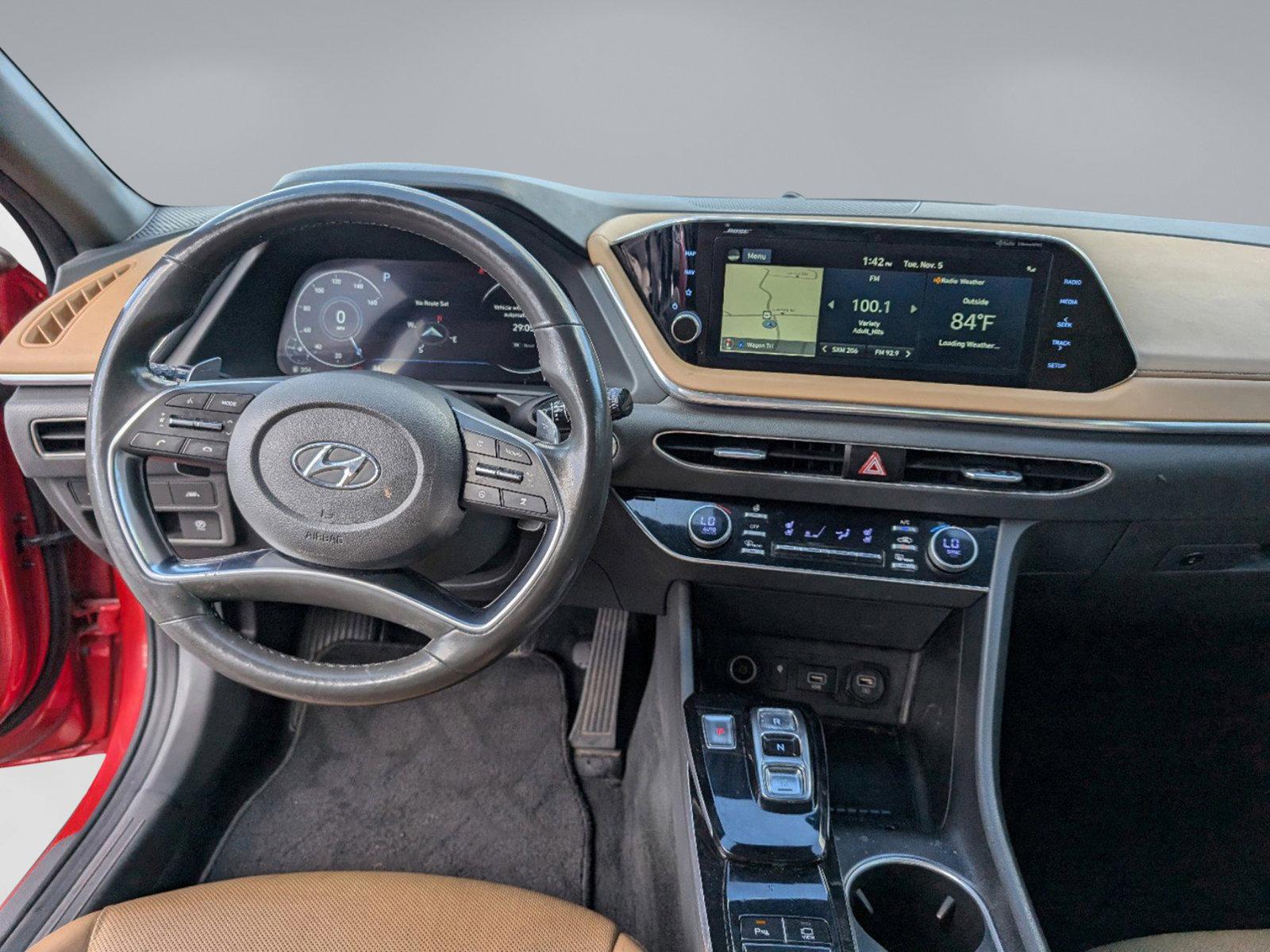 2021 /Dark Gray/Camel Hyundai Sonata Limited (5NPEH4J25MH) with an Intercooled Turbo Regular Unleaded I-4 1.6 L/98 engine, 8-Speed Automatic w/OD transmission, located at 5115 14th Ave., Columbus, GA, 31904, (706) 323-0345, 32.511494, -84.971046 - 2021 Hyundai Sonata Limited - Photo#12