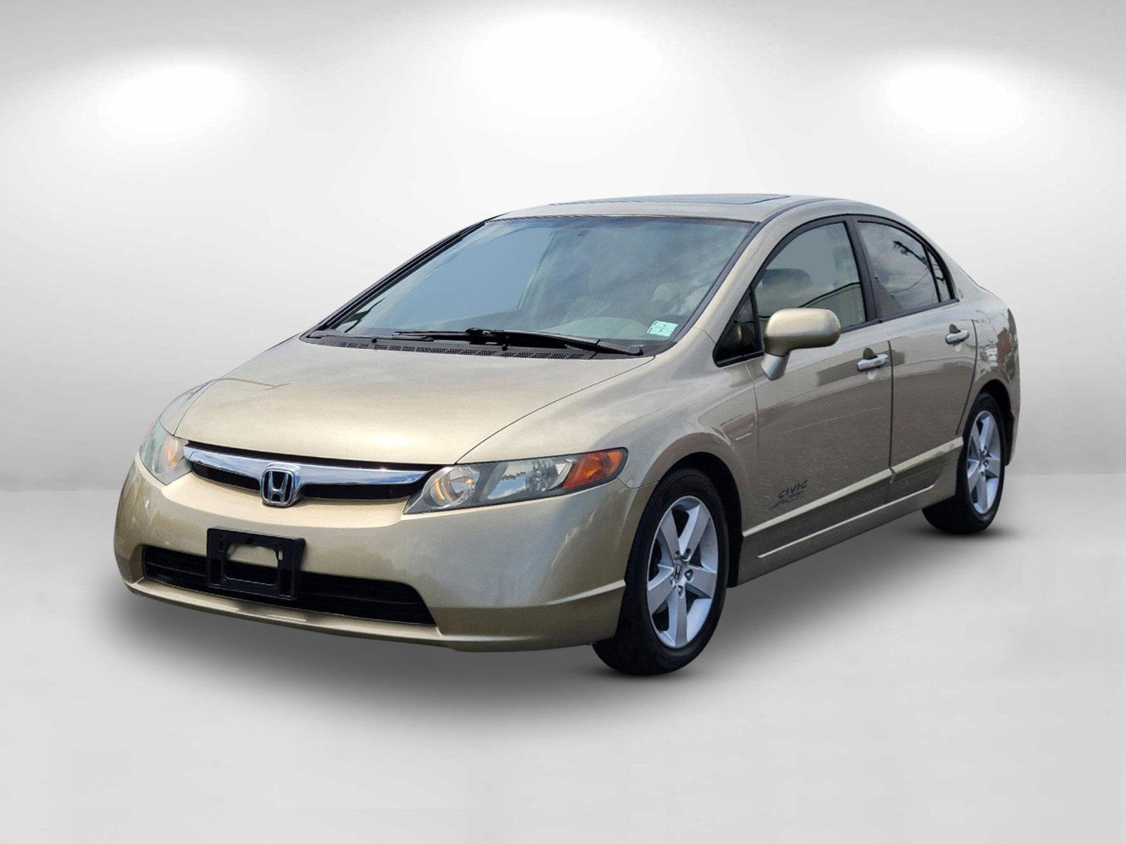 2007 Gold Honda Civic Sdn EX (1HGFA16877L) with an Gas I4 1.8L/110 engine, 5-Speed Automatic transmission, located at 3959 U.S. 80 W, Phenix City, AL, 36870, (334) 297-4885, 32.469296, -85.135185 - 2007 Honda Civic Sdn EX - Photo#0