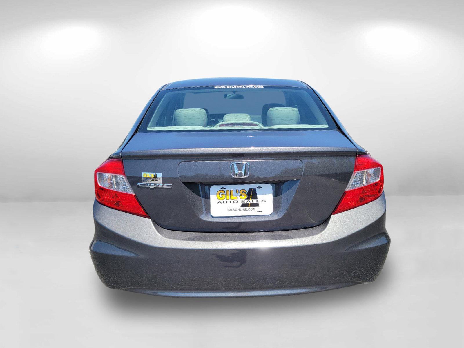 2012 Gray Honda Civic Sdn LX (19XFB2F52CE) with an Gas I4 1.8L/110 engine, 5-Speed Automatic transmission, located at 3959 U.S. 80 W, Phenix City, AL, 36870, (334) 297-4885, 32.469296, -85.135185 - 2012 Honda Civic Sdn LX - Photo#6