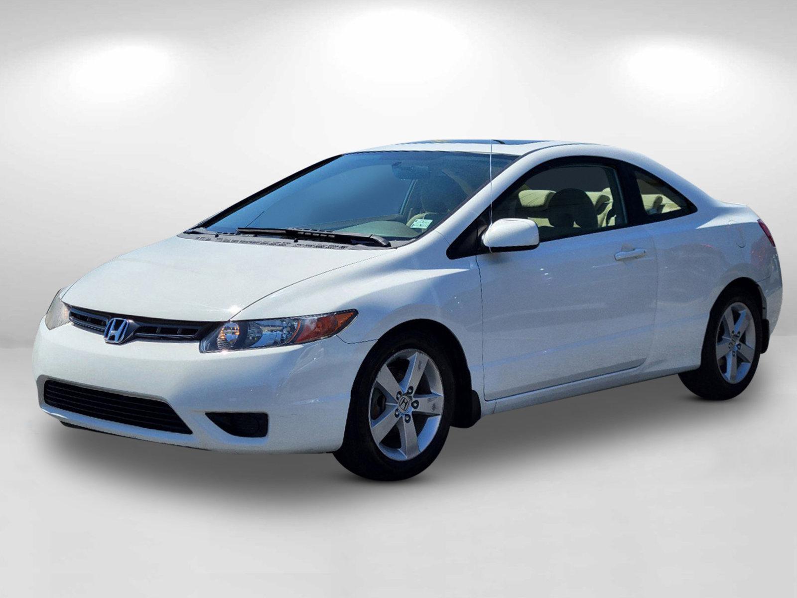 2006 White Honda Civic Cpe EX (2HGFG12836H) with an Gas I4 1.8L/110 engine, 5-Speed Automatic transmission, located at 804 22nd Ave, Phenix City, AL, 36870, (334) 297-1860, 32.484749, -85.024475 - 2006 Honda Civic Cpe EX - Photo#1