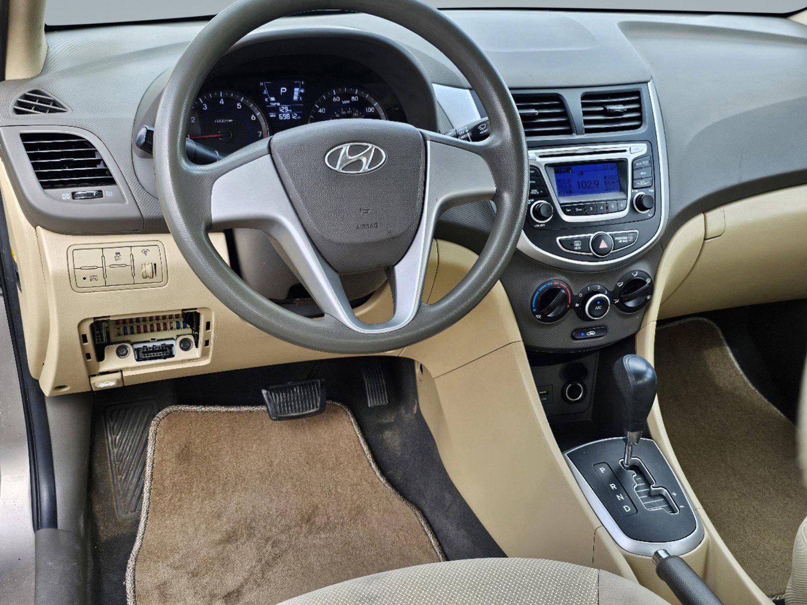 2014 Mocho Bronze Metallic /Beige Hyundai Accent GLS (KMHCT4AE4EU) with an Regular Unleaded I-4 1.6 L/97 engine, 6-Speed Automatic w/OD transmission, located at 1430 Gateway Drive, Opelika, AL, 36801, (334) 239-0944, 32.637871, -85.409790 - 2014 Hyundai Accent GLS - Photo#13