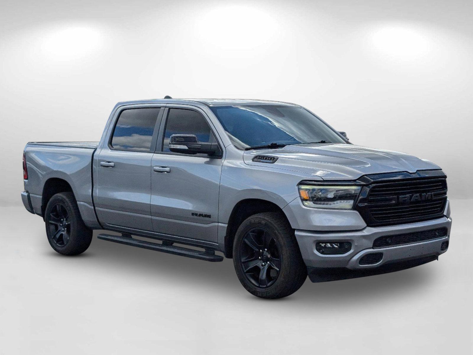 2021 Billet Silver Metallic Clearcoat /Black Ram 1500 Big Horn (1C6SRFFT6MN) with an Regular Unleaded V-8 5.7 L/345 engine, 8-Speed Automatic w/OD transmission, located at 804 22nd Ave, Phenix City, AL, 36870, (334) 297-1860, 32.484749, -85.024475 - 2021 Ram 1500 Big Horn - Photo#2