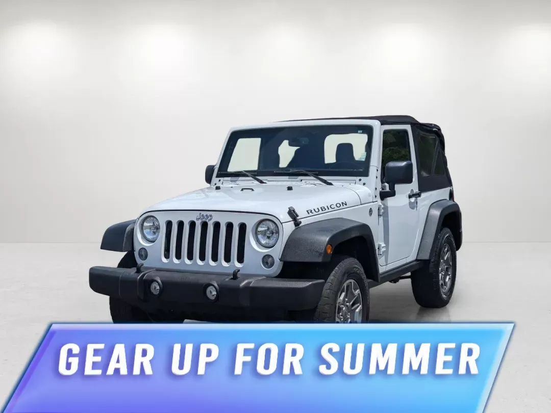 2015 Bright White Clearcoat /Black Jeep Wrangler Rubicon (1C4BJWCG4FL) with an Regular Unleaded V-6 3.6 L/220 engine, 5-Speed Automatic w/OD transmission, located at 1430 Gateway Drive, Opelika, AL, 36801, (334) 239-0944, 32.637871, -85.409790 - 2015 Jeep Wrangler Rubicon - Photo#0