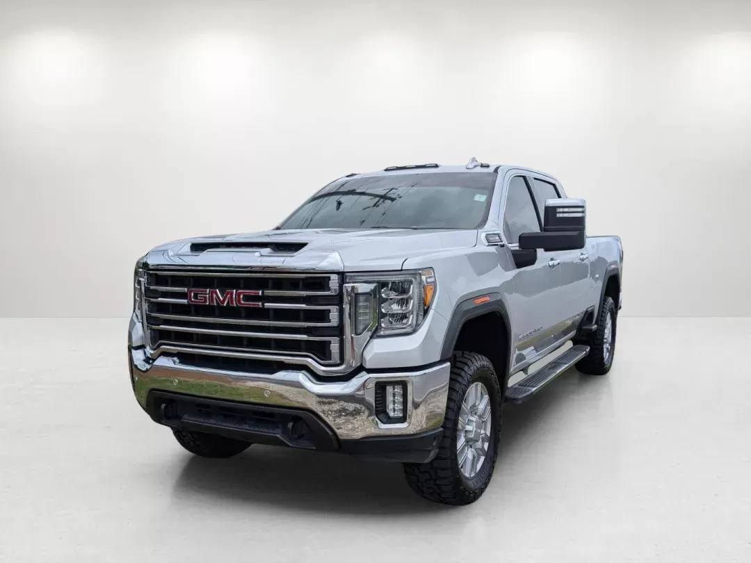 2020 /Jet Black GMC Sierra 2500HD SLT (1GT49NE79LF) with an Gas V8 6.6L/ engine, 10-Speed Automatic transmission, located at 3959 U.S. 80 W, Phenix City, AL, 36870, (334) 297-4885, 32.469296, -85.135185 - 2020 GMC Sierra 2500HD SLT - Photo#1