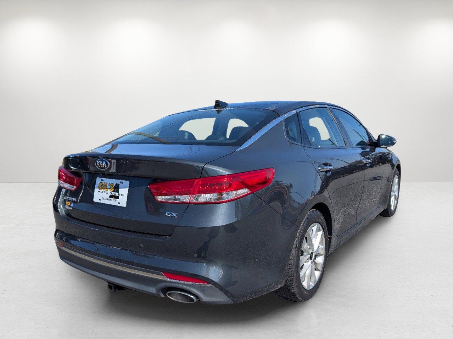 2016 /Black Kia Optima EX (5XXGU4L3XGG) with an Regular Unleaded I-4 2.4 L/144 engine, 6-Speed Automatic w/OD transmission, located at 3959 U.S. 80 W, Phenix City, AL, 36870, (334) 297-4885, 32.469296, -85.135185 - 2016 Kia Optima EX - Photo#4