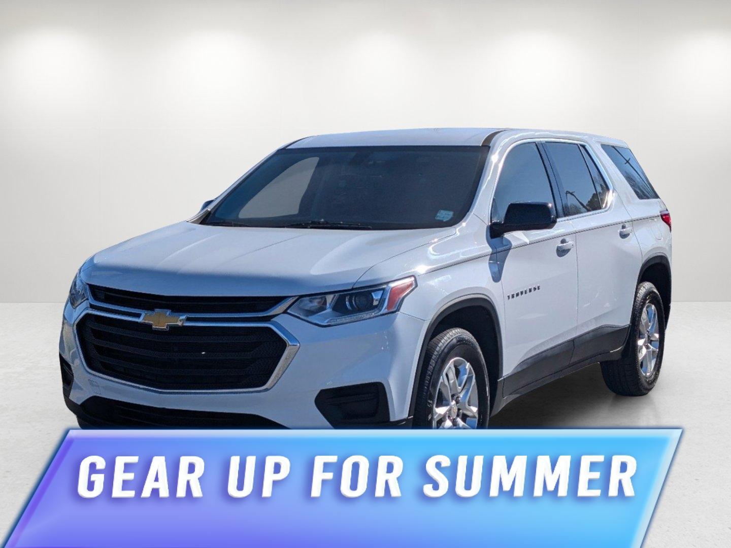 2020 /Jet Black Chevrolet Traverse LS (1GNERFKWXLJ) with an Gas V6 3.6L/217 engine, 9-Speed Automatic transmission, located at 804 22nd Ave, Phenix City, AL, 36870, (334) 297-1860, 32.484749, -85.024475 - 2020 Chevrolet Traverse LS - Photo#0