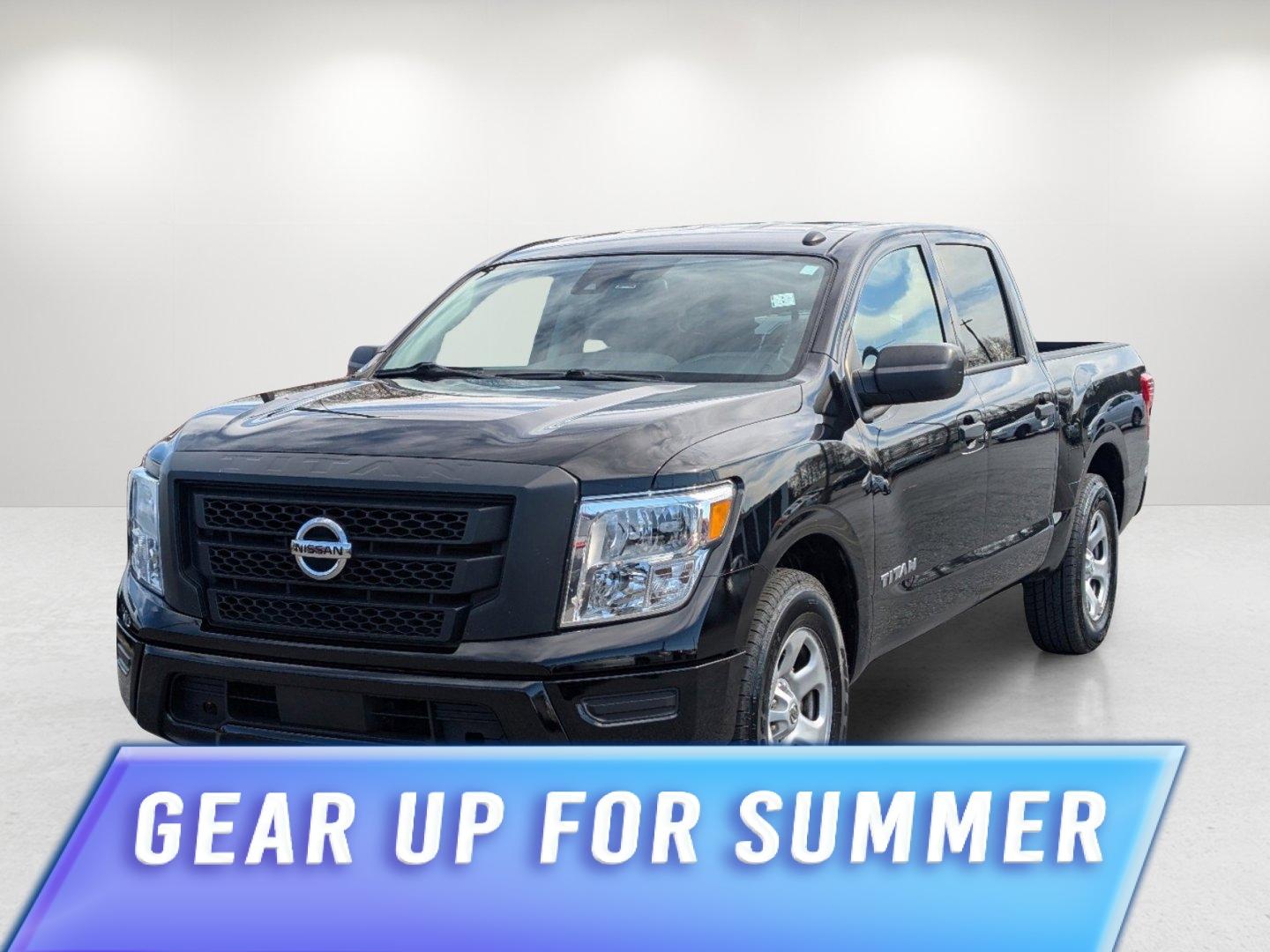2021 /Black Nissan Titan S (1N6AA1EE4MN) with an Premium Unleaded V-8 5.6 L/339 engine, 9-Speed Automatic w/OD transmission, located at 3959 U.S. 80 W, Phenix City, AL, 36870, (334) 297-4885, 32.469296, -85.135185 - 2021 Nissan Titan S - Photo#0