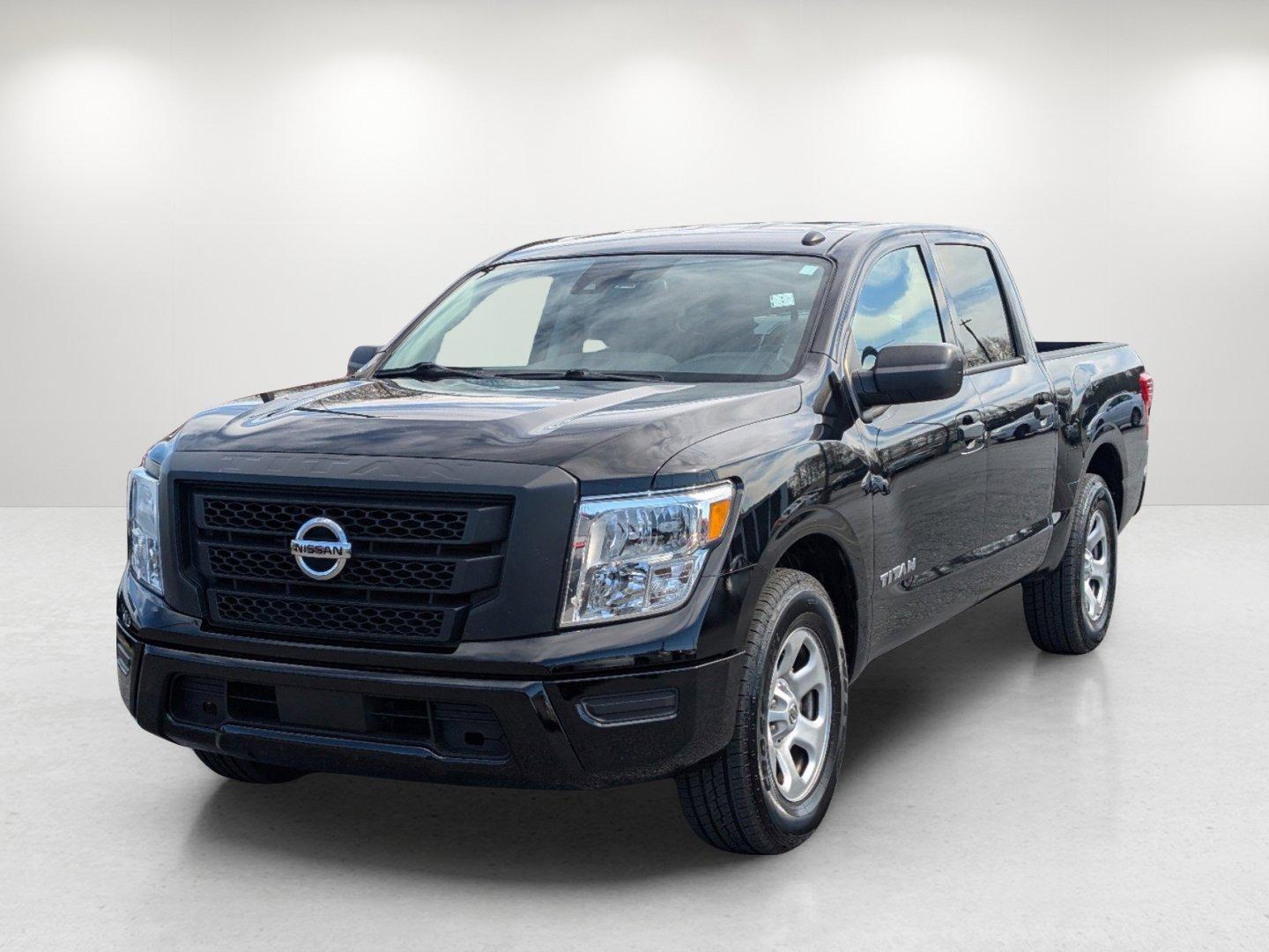 2021 /Black Nissan Titan S (1N6AA1EE4MN) with an Premium Unleaded V-8 5.6 L/339 engine, 9-Speed Automatic w/OD transmission, located at 1430 Gateway Drive, Opelika, AL, 36801, (334) 239-0944, 32.637871, -85.409790 - 2021 Nissan Titan S - Photo#0