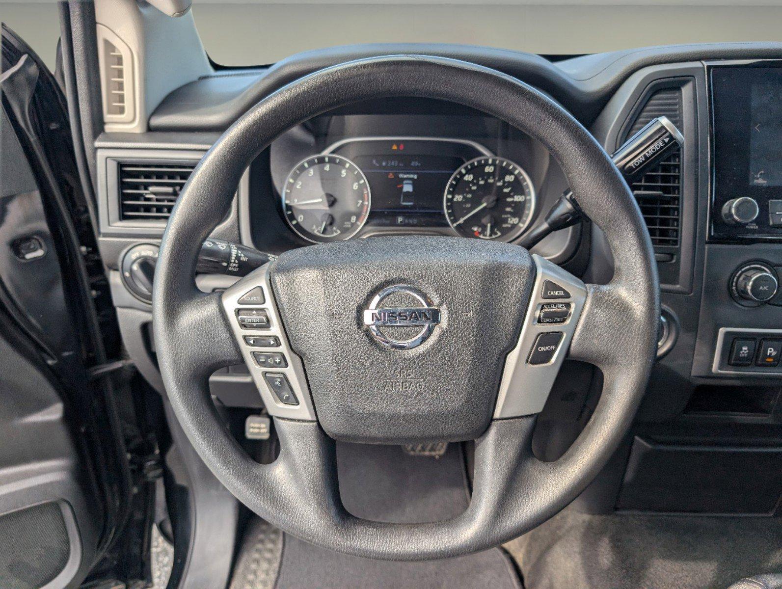 2021 /Black Nissan Titan S (1N6AA1EE4MN) with an Premium Unleaded V-8 5.6 L/339 engine, 9-Speed Automatic w/OD transmission, located at 1430 Gateway Drive, Opelika, AL, 36801, (334) 239-0944, 32.637871, -85.409790 - 2021 Nissan Titan S - Photo#16