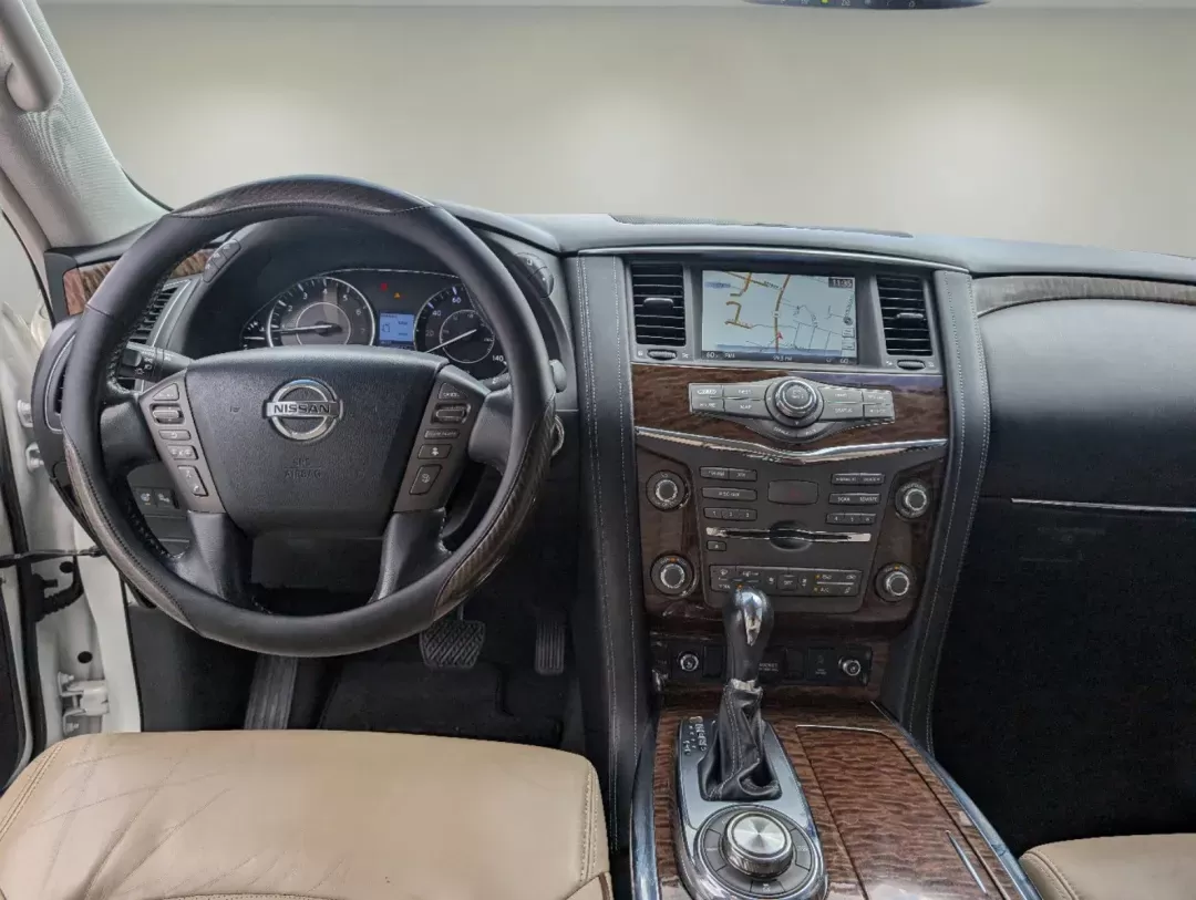 2017 /Almond Nissan Armada Platinum (JN8AY2NC3H9) with an Regular Unleaded V-8 5.6 L/339 engine, 7-Speed Automatic w/OD transmission, located at 1430 Gateway Drive, Opelika, AL, 36801, (334) 239-0944, 32.637871, -85.409790 - 2017 Nissan Armada Platinum - Photo#13