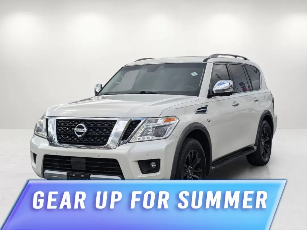 2017 /Almond Nissan Armada Platinum (JN8AY2NC3H9) with an Regular Unleaded V-8 5.6 L/339 engine, 7-Speed Automatic w/OD transmission, located at 7000 Northlake Connector, Columbus, GA, 31904, (706) 987-8085, 32.524975, -84.978134 - 2017 Nissan Armada Platinum - Photo#0