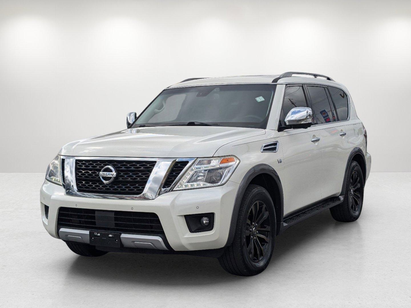 2017 /Almond Nissan Armada Platinum (JN8AY2NC3H9) with an Regular Unleaded V-8 5.6 L/339 engine, 7-Speed Automatic w/OD transmission, located at 3959 U.S. 80 W, Phenix City, AL, 36870, (334) 297-4885, 32.469296, -85.135185 - 2017 Nissan Armada Platinum - Photo#0