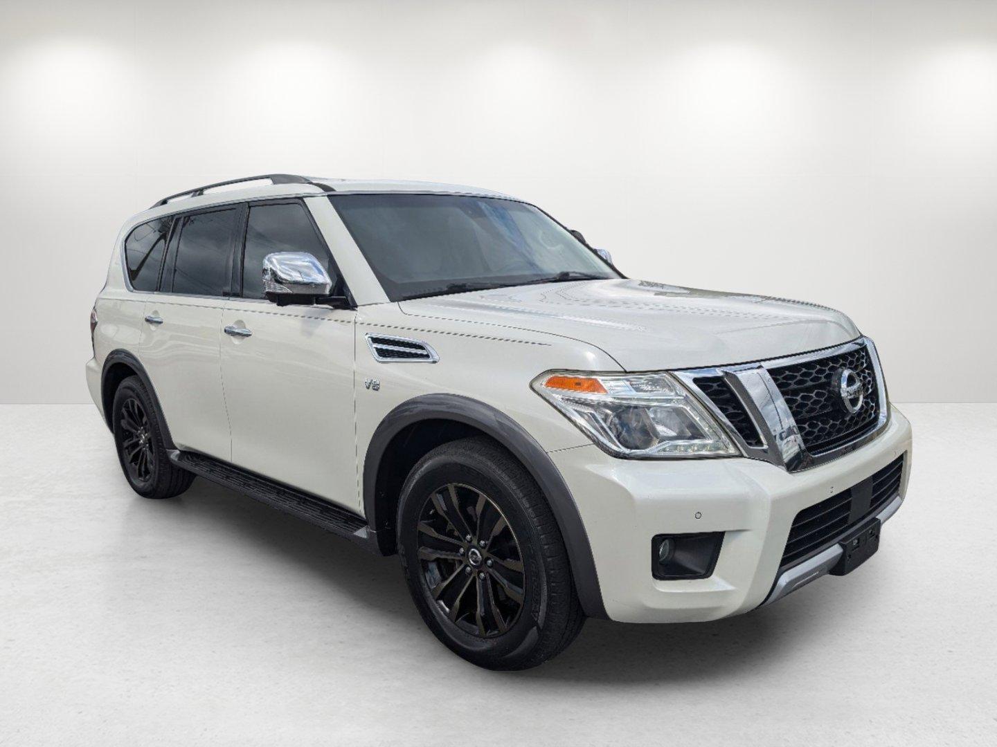 2017 /Almond Nissan Armada Platinum (JN8AY2NC3H9) with an Regular Unleaded V-8 5.6 L/339 engine, 7-Speed Automatic w/OD transmission, located at 3959 U.S. 80 W, Phenix City, AL, 36870, (334) 297-4885, 32.469296, -85.135185 - 2017 Nissan Armada Platinum - Photo#2