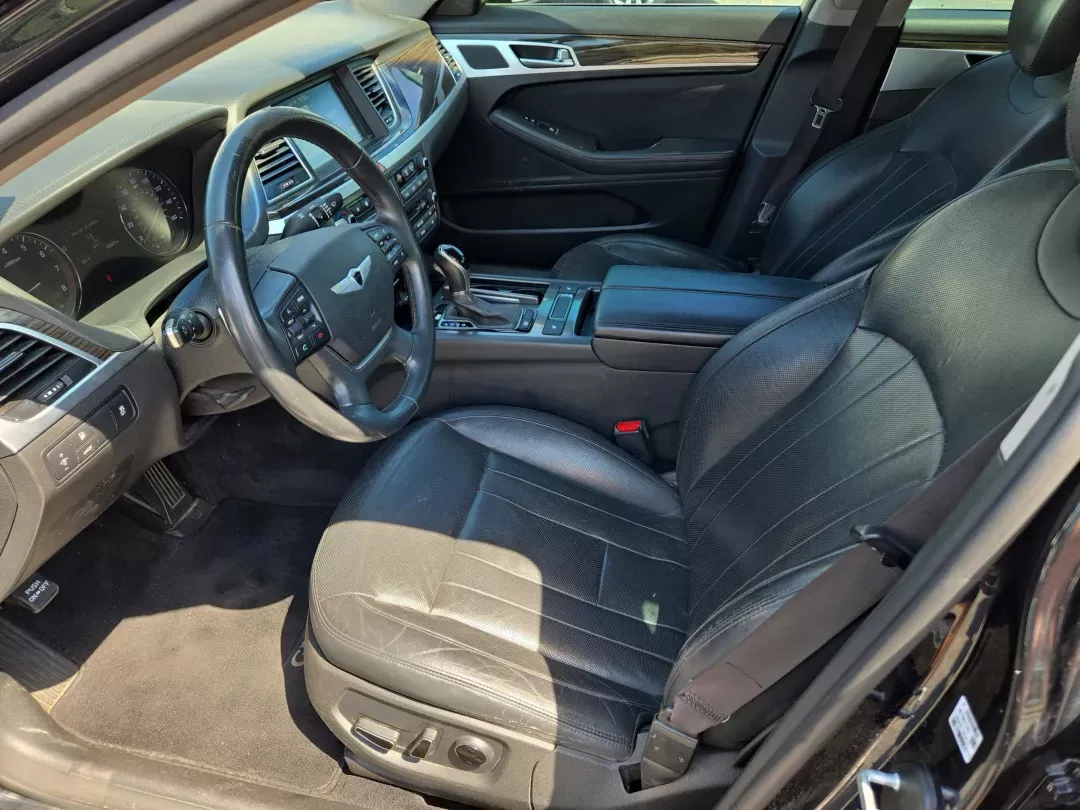 2015 /Black Hyundai Genesis 3.8L (KMHGN4JEXFU) with an Other engine, located at 3959 U.S. 80 W, Phenix City, AL, 36870, (334) 297-4885, 32.469296, -85.135185 - **Elevate Your Daily Drive with the 2015 Hyundai Genesis at Gils Auto!**<br /> <br /> Are you ready to transform your daily commute into a luxurious experience? Look no further than the stunning 2015 Hyundai Genesis, available now at Gils Auto Phenix City. This sleek sedan, with its striking black - Photo#11