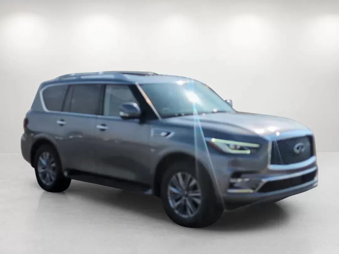 2019 /Black Infiniti QX80 LUXE (JN8AZ2NF9K9) with an Premium Unleaded V-8 5.6 L/339 engine, 7-Speed Automatic w/OD transmission, located at 1430 Gateway Drive, Opelika, AL, 36801, (334) 239-0944, 32.637871, -85.409790 - 2019 Infiniti QX80 LUXE - Photo#3
